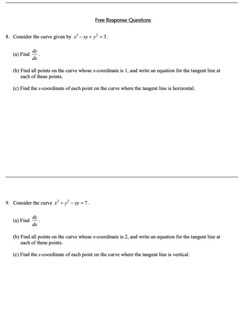 Implicit Differentiation